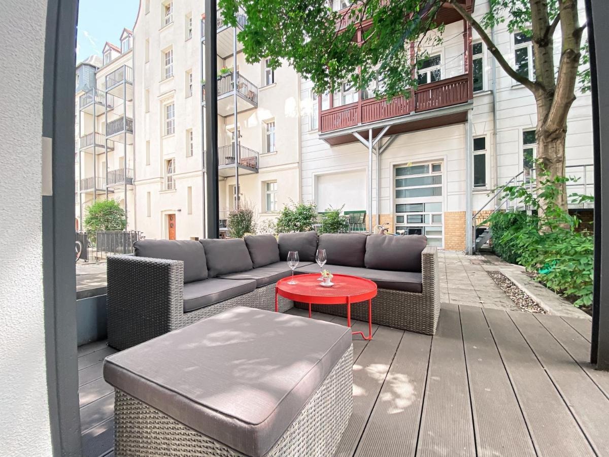 Designer Loft-Ferienwohnung Im Zentrum Mit Tiefgaragen-Parkplatz, Waschmaschine Und Privatterrasse Leipzig Exterior foto