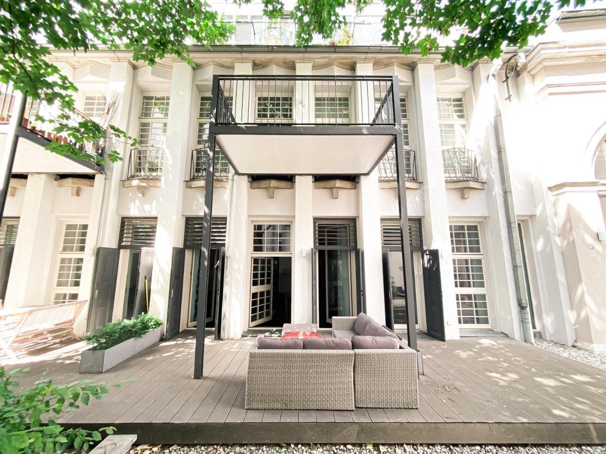 Designer Loft-Ferienwohnung Im Zentrum Mit Tiefgaragen-Parkplatz, Waschmaschine Und Privatterrasse Leipzig Exterior foto